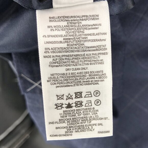 NWT Brooks Brothers Women's Plaid Wool Blend Sheath Dress 4 Navy Dark Academia - Picture 7 of 11